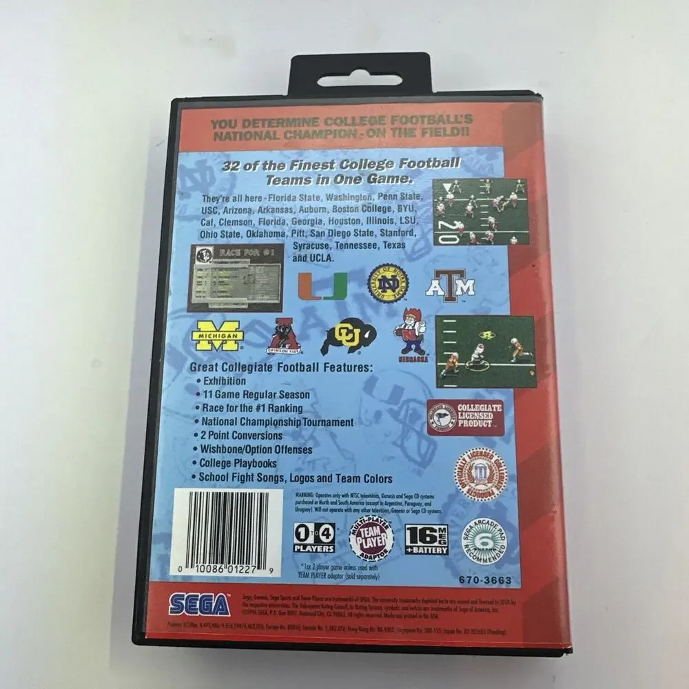 College Football's National Championship Sega Genesis Vintage Retro Gaming